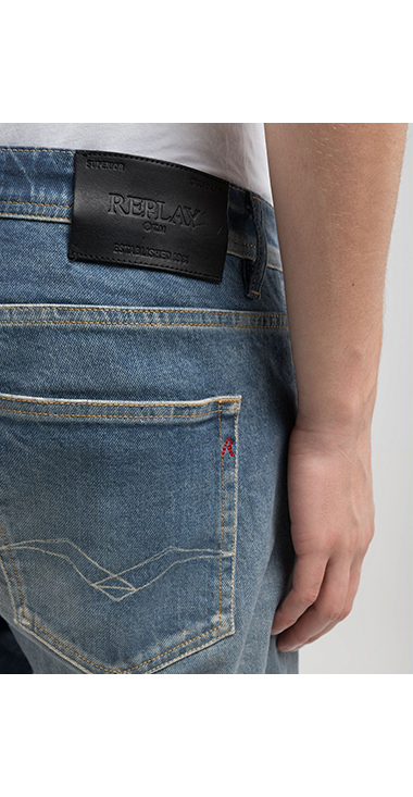 ストレートフィットGROVER 10.5oz AIプリントストレッチデニム 詳細画像